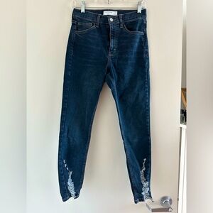 Topshop “Jamie” Dark Wash High Rise Super Skinny Jean